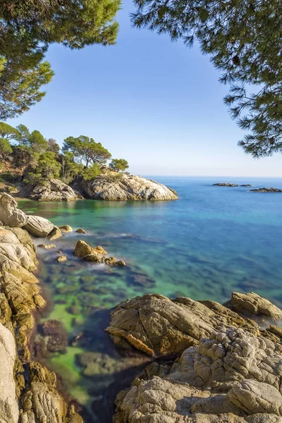 Bonito paisaje de la costa española en la Costa Brava, Playa de A — Foto de Stock