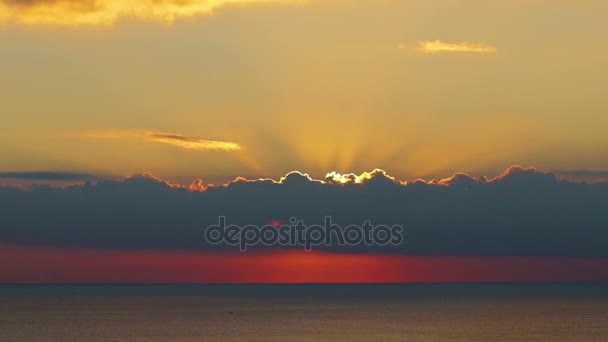 Wunderschöner Sonnenaufgang Über Dem Ozean Spanien Zeitraffer — Stockvideo