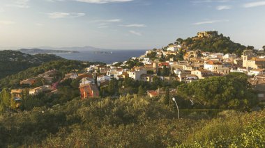 Begur with Castle, a typical Spanish town in Catalonia, Spain clipart