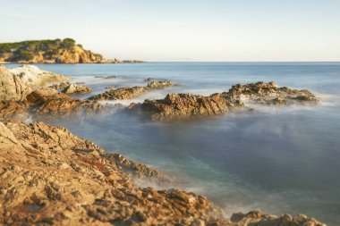 Güzel manzara İspanyol Costa Brava, Playa de A kıyı