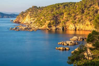 İspanyol Costa Brava kıyı güzel manzara