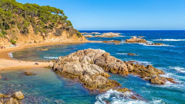 Bonito detalle de Costa Brava costera en España, La Fosca — Foto de Stock