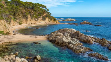 İspanya, La Fosca 'daki Costa Brava sahilinden güzel bir detay.