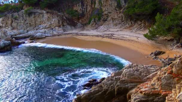 Beautiful Coastal Bay Costa Brava Spain — Stock Video
