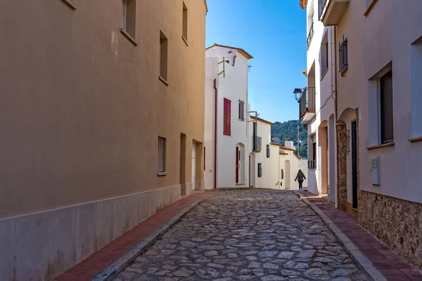 Gatan i detalj i en liten by Calella de Palafrugell (Costa Brava, Spanien) — Stockfoto