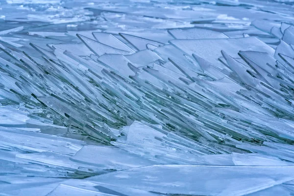 Μπλοκ του πάγου επί της λίμνης Μπάλατον της Ουγγαρίας — Φωτογραφία Αρχείου