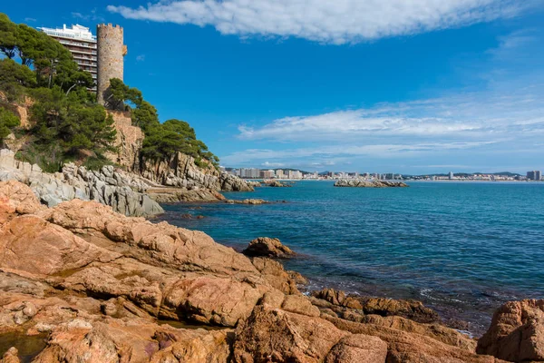 Bonito detalle de la Costa Brava costera en España, Sant Antoni de Calonge — Foto de Stock