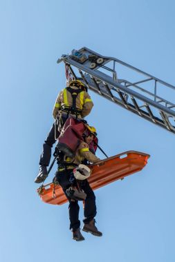 İtfaiyeci s sergi köyüne Palamos 10 Mart 2018, İspanya