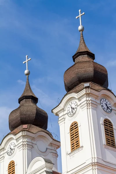 Nice hungarian church in a small village Tihany in Hungary — Stock Photo, Image
