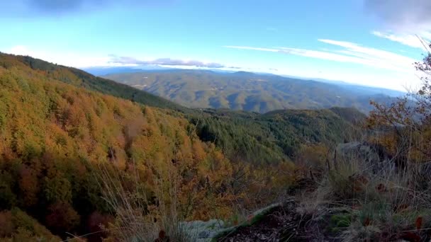 Images Temporelles Avec Nuages Dessus Des Montagnes Montseny Catalogne Espagne — Video