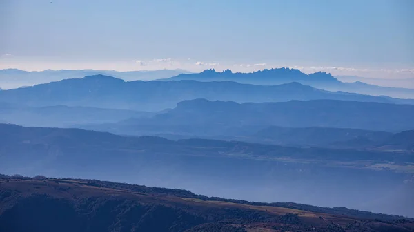 Vacker fjälleffekt från spanska berget Montseny — Stockfoto