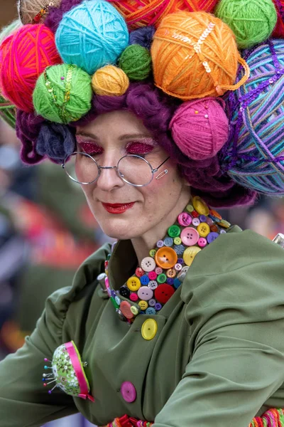 Carnaval Traditionnel Dans Une Ville Espagnole Palamos Catalogne Beaucoup Gens — Photo