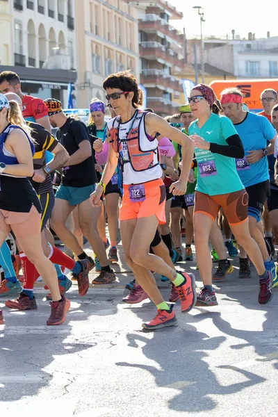 Langlaufen Het Spaanse Dorp Palamos Catalonië Volg Costa Brava 800M — Stockfoto