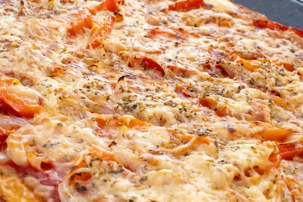 Primo Piano Deliziosa Pizza Formaggio — Foto Stock