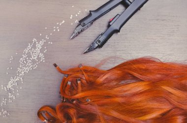 Keratin kapsül ve saç uzatma demir yakın kırmızı saç uzatma öncesi gümrüklü keratin kapsül 