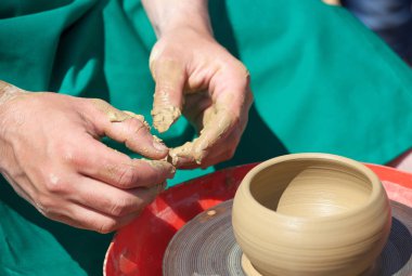 Man - kil sürahi Potter's direksiyona Potter.