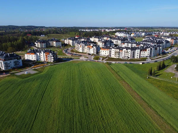 Neubauten Aus Blöcken Moderne Siedlungen Einem Vorort Der Stadt Gdingen — Stockfoto