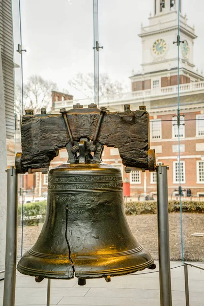 Liberty Bell with Independence Hall
