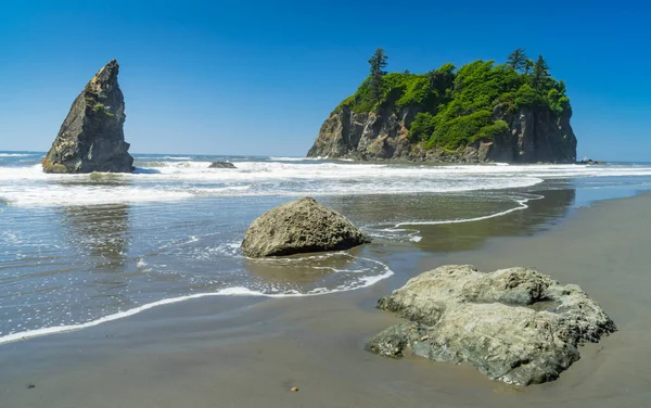 Ruby Beach ao longo da costa noroeste do Pacífico — Fotografia de Stock