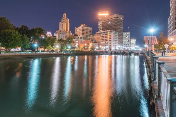 De Skyline van de stad van de voorzienigheid, Rhode Island — Stockfoto