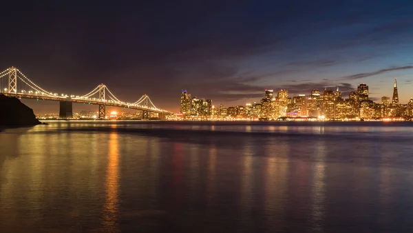 San Francisco nacht Skyline — Stockfoto