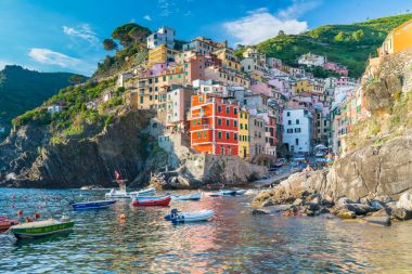 Akdeniz kasabası Riomaggiore, İtalya