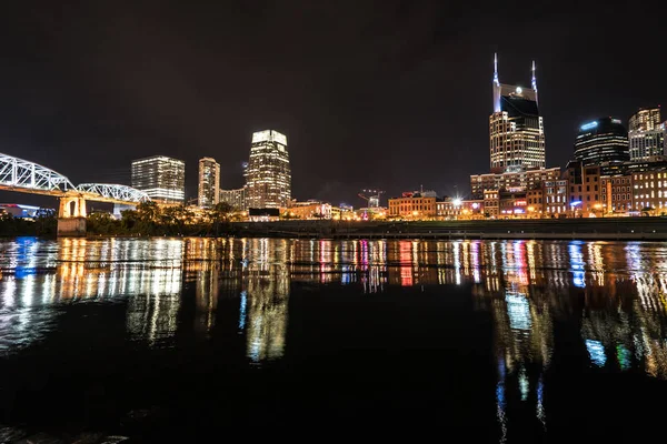 Noite de Nashville Skyline — Fotografia de Stock