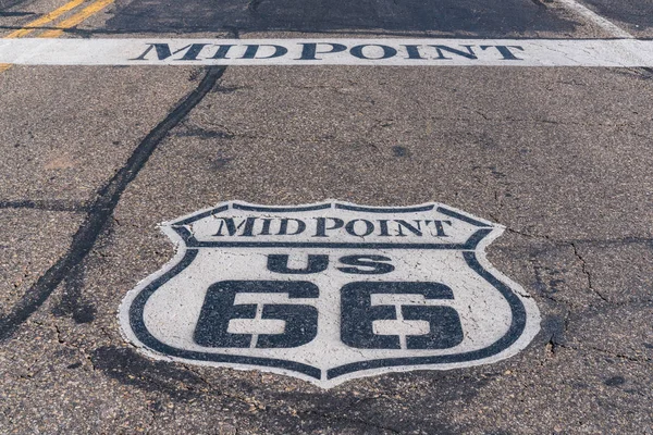 Route 66 középpont — Stock Fotó