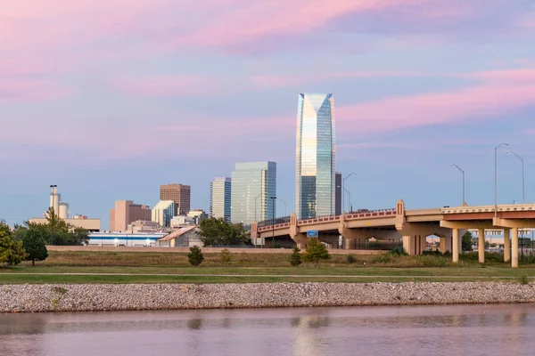 Oklahoma City Skyline al tramonto — Foto Stock