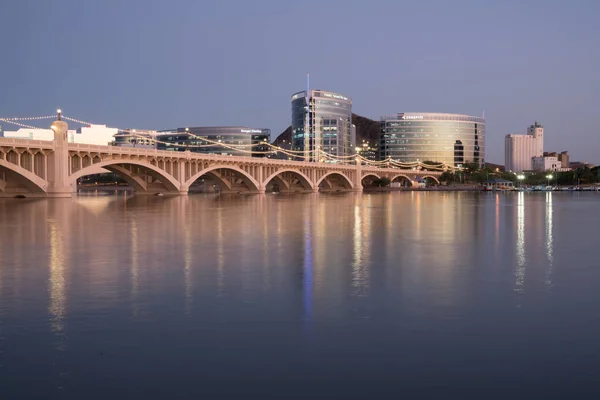 Noite Skyline de Tempe Arizona — Fotografia de Stock