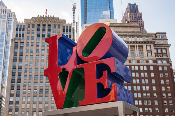 사랑 하는 필라델피아, 펜실베니아에서 조각 — 스톡 사진