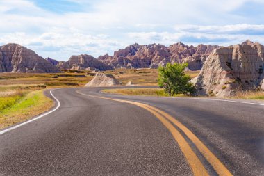 Yol aracılığıyla Badlands Ulusal Parkı
