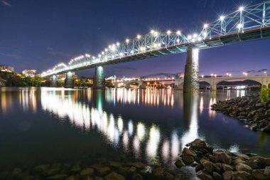 Chattanooga, Tennessee Gece Skyline