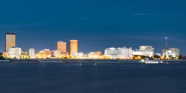 Night Skyline of Baton Rouge, Louisiana clipart