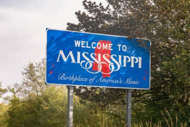 Mississippi yol işaret için hoş geldiniz