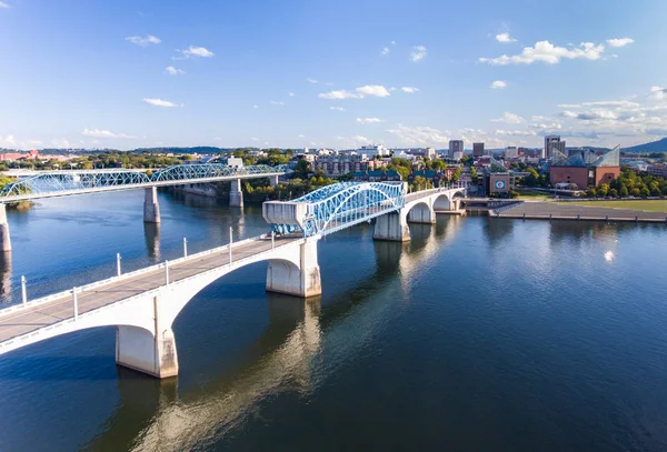 Vue Aérienne De La Ville De Chattanooga Skyline — Photo