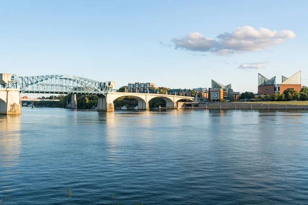 Chattanooga Жовтня 2019 Chattanooga City Skyline Уздовж Річки Теннессі — стокове фото