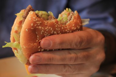 hamburger tutan adam