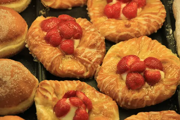 Pastelería de fresa fresca — Foto de Stock