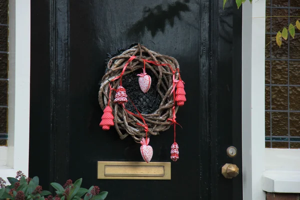 Grinalda de Natal com decorações — Fotografia de Stock