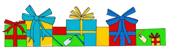Desenho de caixas de presente — Fotografia de Stock