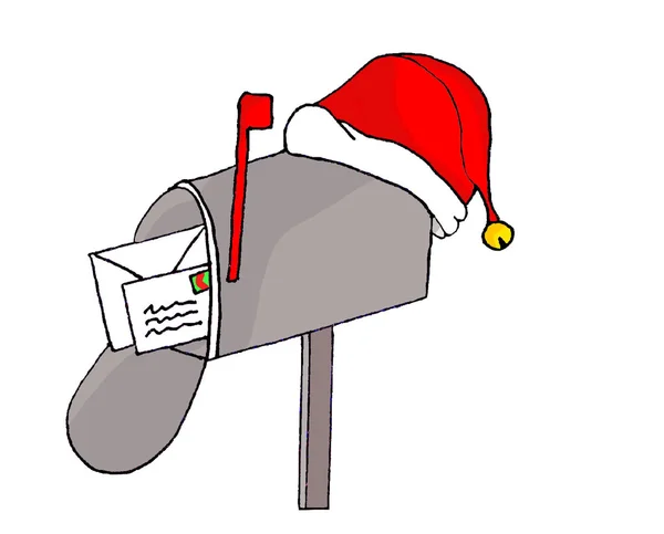 Christmas letters mailbox — Stock Photo, Image