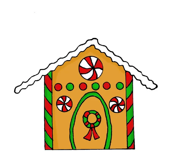 Desenho de casa de gengibre — Fotografia de Stock