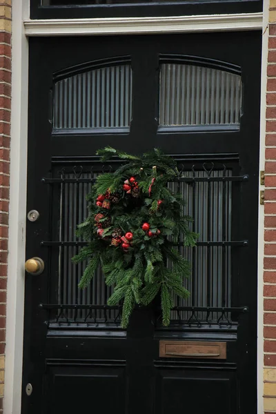 Christmas wreath with decorations — Stock Photo, Image