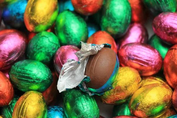 Chocolate easter eggs — Stock Photo, Image