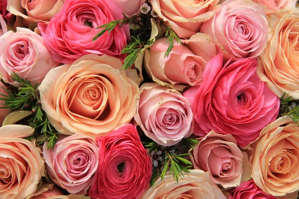 Bouquet de mariée rose rose — Photo