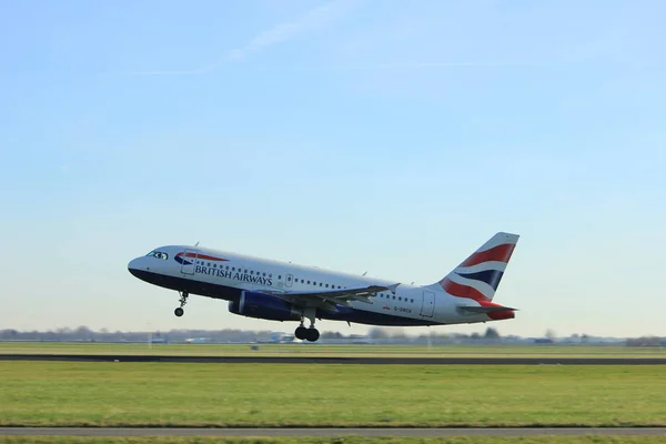 Amsterdam, the Netherlands - November 25th, 2016:  G-DBCA British Airways Airbus A319 — Stock Photo, Image