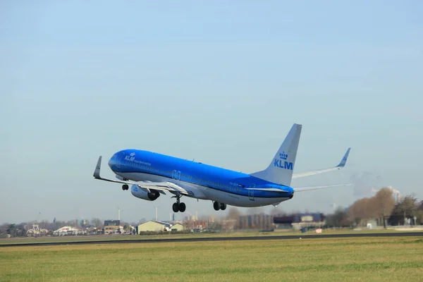 Amsterdam, Holandia - zm. 25 listopada 2016: Ph-Bxp Klm Boeing 737 — Zdjęcie stockowe