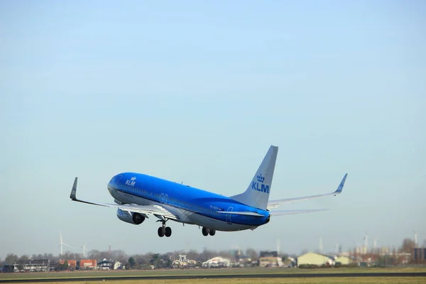 Ámsterdam, Países Bajos - 25 de noviembre de 2016: PH-BXH KLM Boeing 737 — Foto de Stock