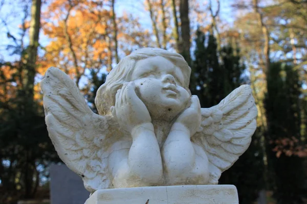 Anjo da guarda ornamento sepultura — Fotografia de Stock